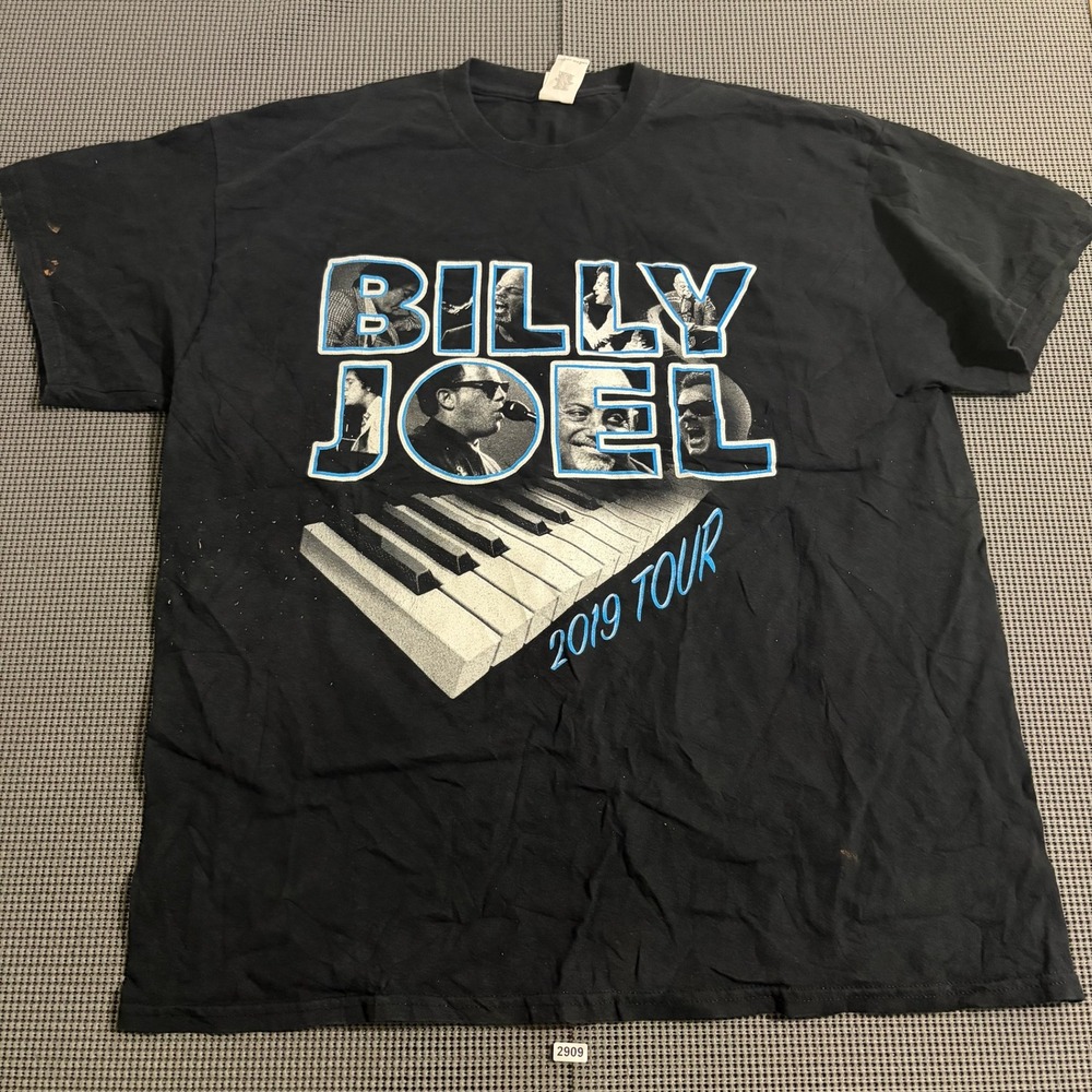 Gildan Billy Joel 2019 Tour Madison Square Garden Black T-Shirt Mens XL